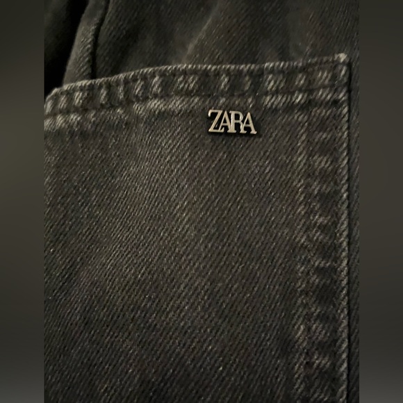 Zara Black Paper-Bag Jeans - Picture 6 of 8